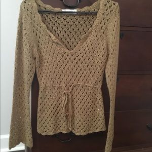 Knitted long sleeve top